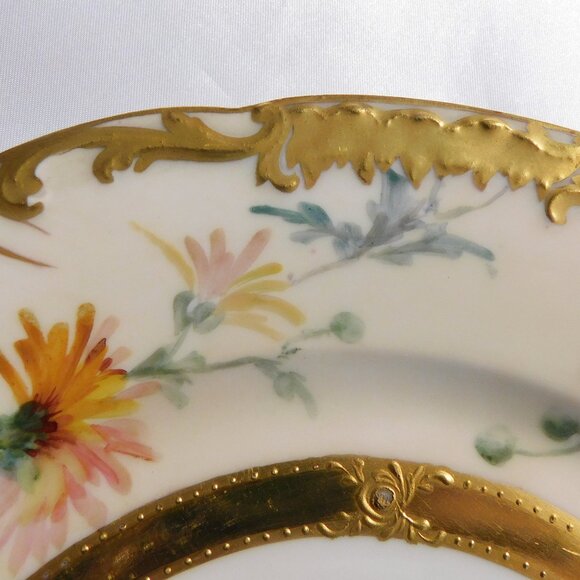 Beautiful Dresden Floral Plate # 6503 - Picture 4 of 8